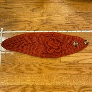 Knit winter ear covering headband (2-button adjustable)
